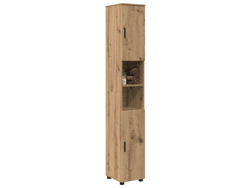  Cabinet de salle de bain, armoire salle de bain chêne artisanal 30 x 35 x 192 cm cf65281  - Conforama C