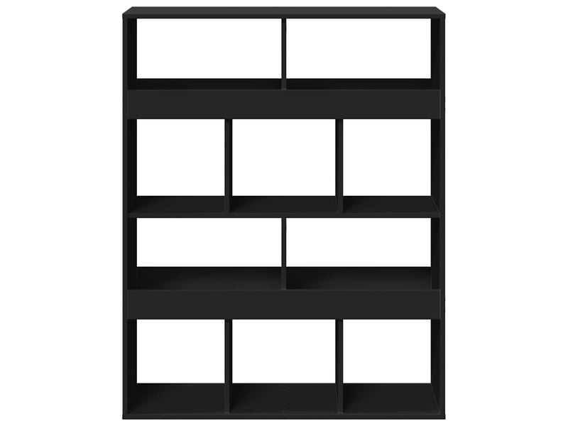  Cloison bibliothèque, meuble de rangement noir 100x33x125,5 cm bois d'ingénierie  - Conforama D