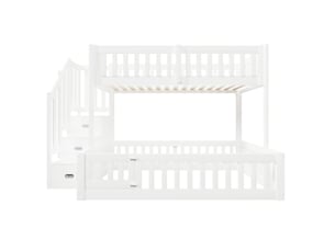 Lit superposé 140x200 cm OKWISH   coloris blanc