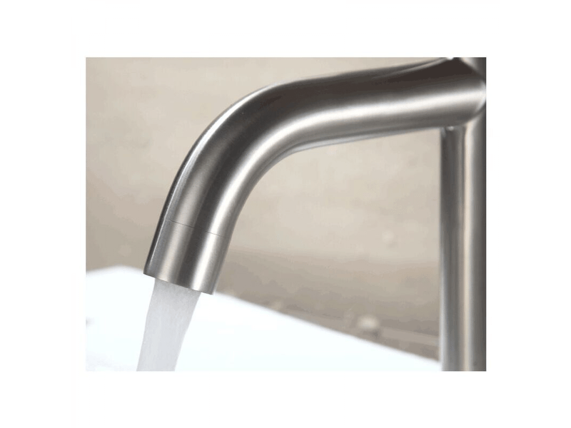  Robinet de lavabo en acier inoxydable – levier unique eau froide salle de bain  - Conforama E