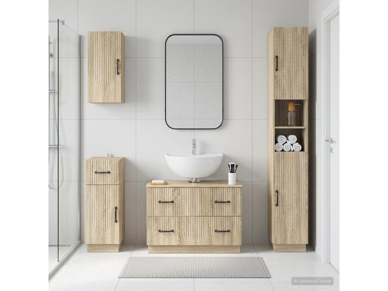  Ensemble de 4 pièces d'armoires de salle de bain hoorn cf63263  - Conforama B