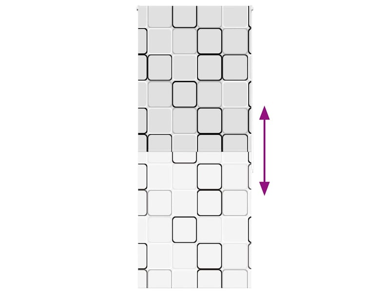 Store enrouleur de douche, store à rouleau 90x240 cm largeur du tissu 86 cm cf45061 - Conforama E