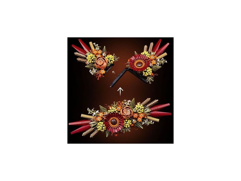 Botanicals le centre de table fleurs séchées - plantes artificielles avec rose et gerbera à construire pour adulte - décoration de maison - idée cadeau pour femme ou homme - Conforama D