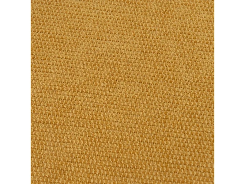  Pouf rond rembourré en chenille avec piètement en bois, coloris jaune - diamètre 40 x hauteur 45 cm  - Conforama D