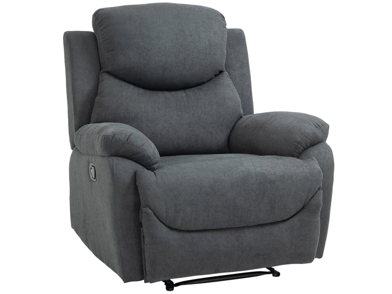 Fauteuil inclinable 93x88x102 cm 150° gris foncé - Conforama A