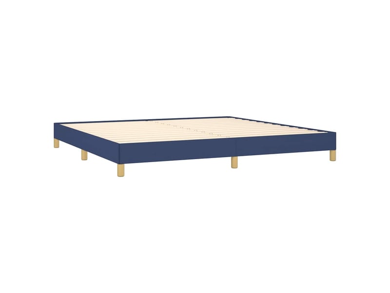  Lit double- lit adulte -  cadre de lit sans matelas bleu 200x200 cm tissu  - Conforama C