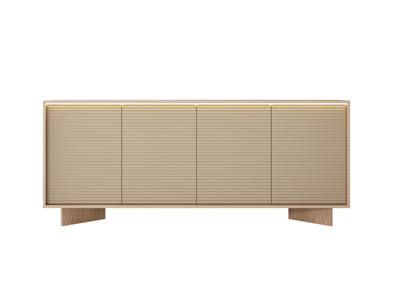 Gobi - buffet 204 cm melaminé beige  - Conforama A