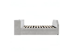 Lit gigogne 90x200 cm    coloris gris