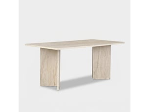 Table à manger moderne linza 180x90 cm en mélamine - beige