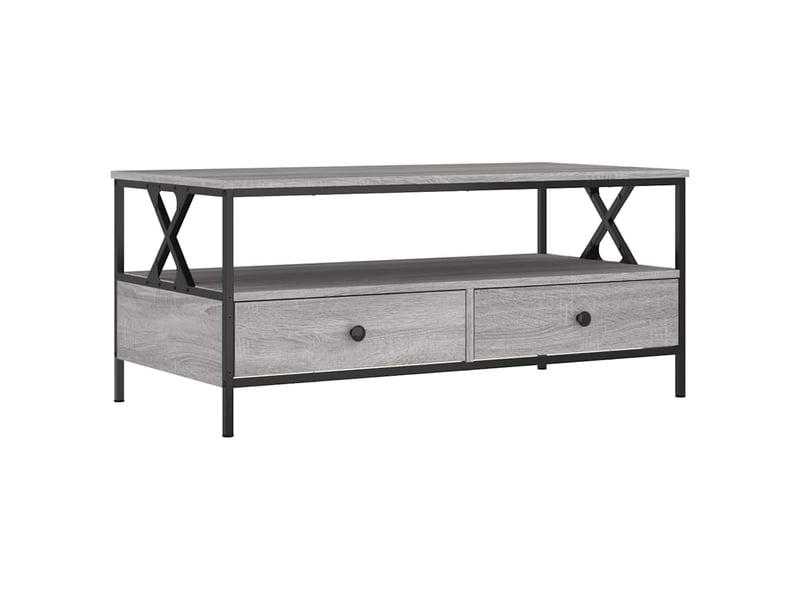  Table basse rectangulaire | table de salon sonoma gris 100x51x45 cm bois d'ingénierie  - Conforama A