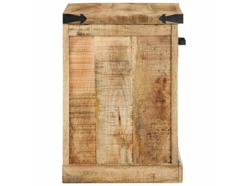  Banc d'entrée, banc d'intérieur marron 110x35x50 cm manguier brut  - Conforama E