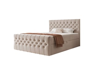 Lit coffre 120x200cm <strong>IDOHOME</strong>  <strong>JOLIE</strong> coloris taupe