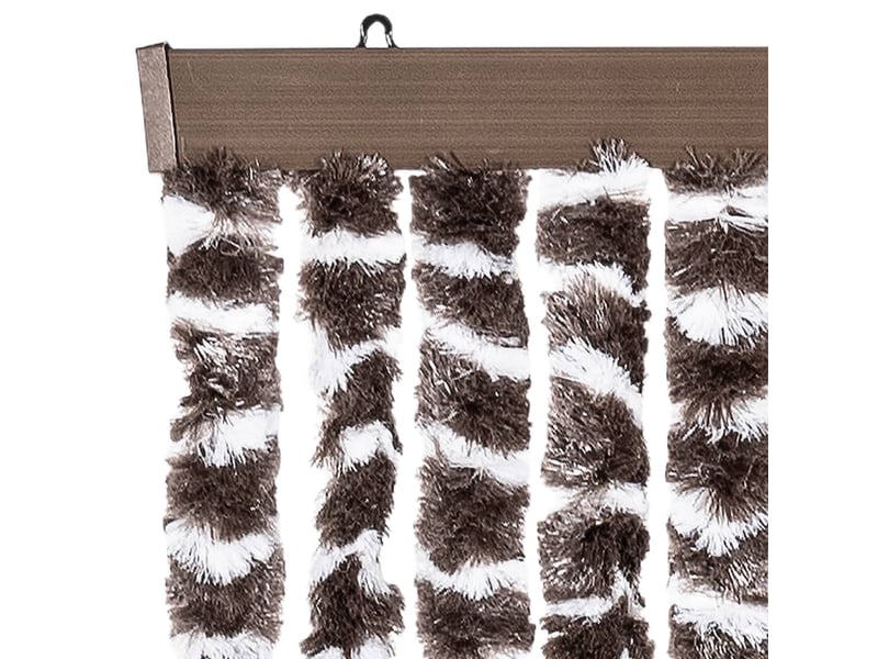  Rideau anti-mouches, moustiquaire marron et blanc 100x230 cm chenille cf43562  - Conforama D