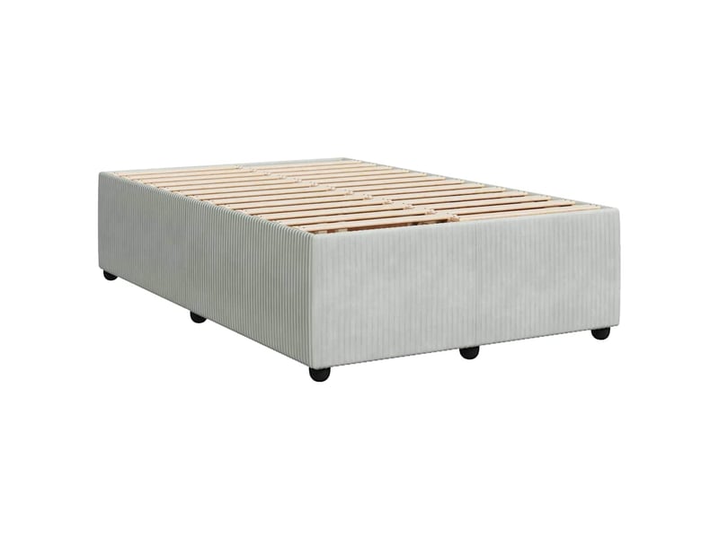  Lit double- lit adulte -  cadre de lit sans matelas gris clair 120x190 cm velours  - Conforama B