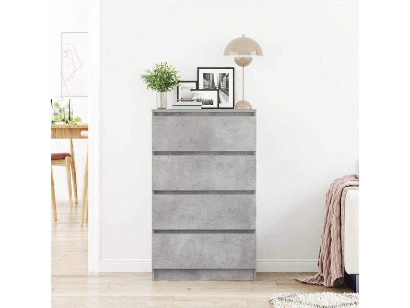  Buffet - bahut - meuble de rangement gris béton 60x35x98,5 cm bois d'ingénierie  - Conforama C