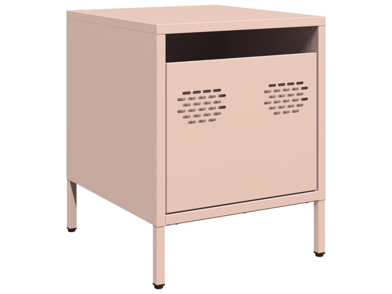  Lot de 2 tables de chevet - cabinet de chevet - table de nuit rose 35x39x43,5 cm acier  - Conforama E