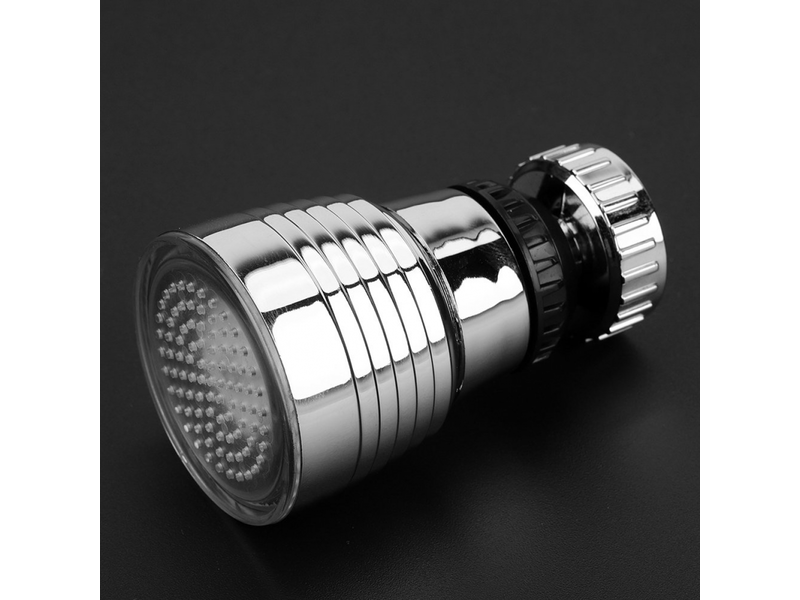 Jeu de 2 robinets rotatifs 360 degrés avec capteur de température, robinet avec lumière led 3 couleurs pour évier de cuisine, salle de bain et douche. - Conforama E