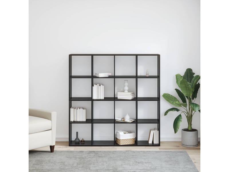 Bibliothèque, armoire à livres 16 niveaux 137,5 x 29 x 137,5 cm bois d'ingénierie - Conforama D