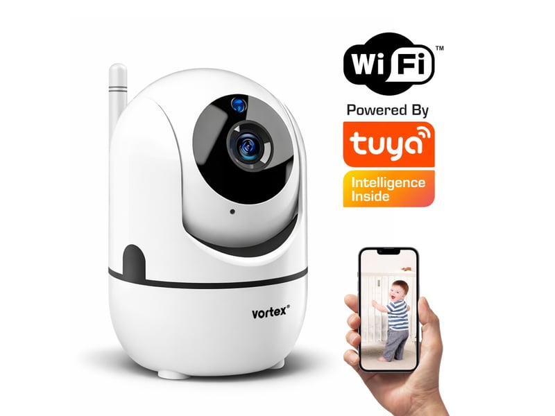 Vortex - home eyes mini - blanc - caméra wifi intérieure - connectée tuya - full hd - vision nocturne Home Eyes Mini - Conforama A