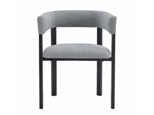 Lot de 2 chaises de salle à manger,61x50x76 cm,chenille,gris