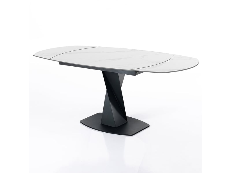 Table extensible en céramique effet marbre dyke white marble - Conforama C