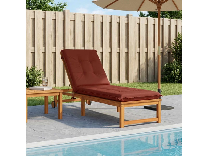  Coussin de transat, coussin pour bain de soleil gemert 100 % polyester rouge 190 x 60 x 9 cm cf56188  - Conforama B