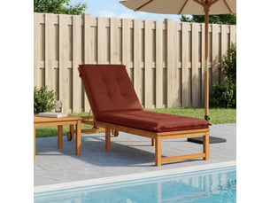 Coussin de transat, coussin pour bain de soleil gemert 100 % polyester rouge 190 x 60 x 9 cm cf56188
