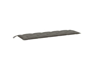 Coussin de banc de jardin, coussin d'assise gris foncé mélangé 180x50x7 cm tissu cf52740