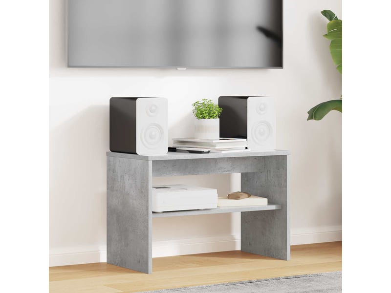  Meuble tv - banc tv - meuble de rangement 60 x 30 x 40 cm gris béton bois d'ingénierie  - Conforama B