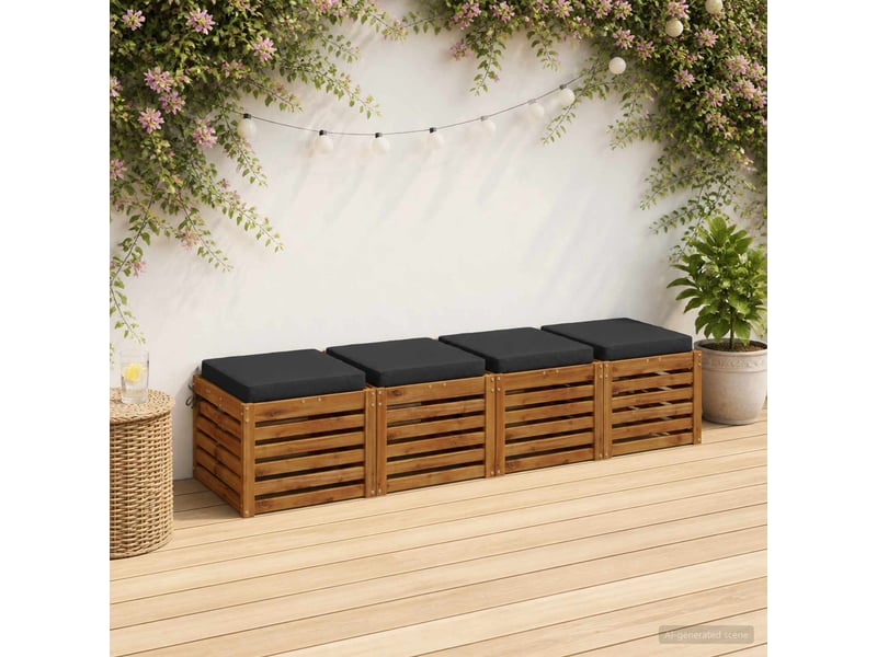  Lot de 4 coussins de siège, coussins d'assise soest 100 % polyester cf60177  - Conforama B