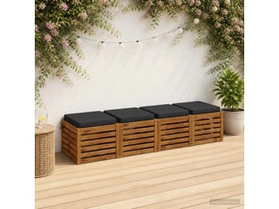 Lot de 4 coussins de siège, coussins d'assise soest 100 % polyester cf60177