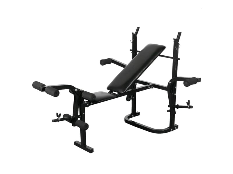  Banc d'entraînement avec support de poids jeu d'haltères 60,5 kg 02_0000020  - Conforama C