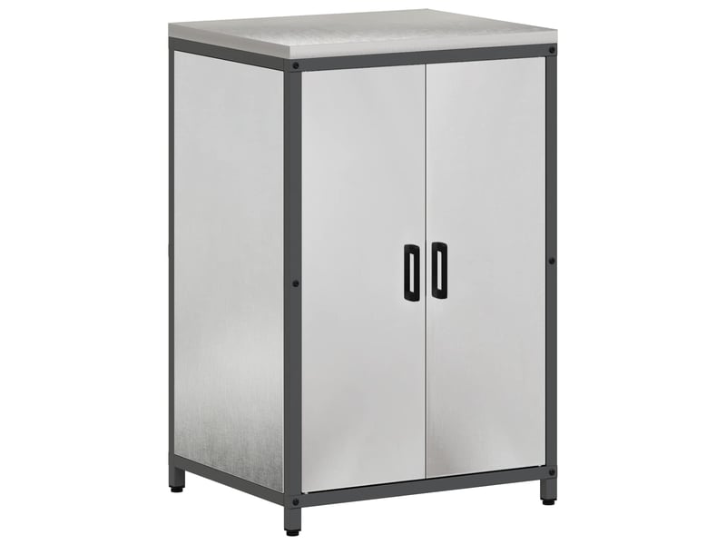  Meuble de rangement de cuisine hattem argenté 60x50x92cm  - Conforama A