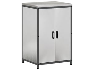 Meuble de rangement de cuisine hattem argenté 60x50x92cm