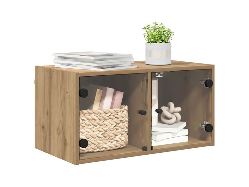  Meuble mural, meuble de rangement salon 68 x 37 x 35 cm bois d'ingénierie chêne artisanal  - Conforama C