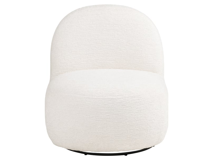 Svit-fauteuil lounge pivotant en tissu écru  - Conforama E
