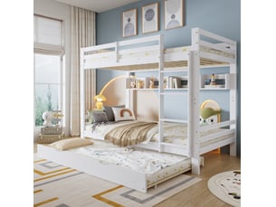 Lit superposé 90x200 cm WISHDOR   coloris blanc