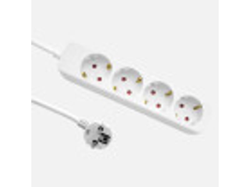  Multiprise fabrilamp florey 4 prises câble 3 m 3680 w blanc 260804291 - Conforama B