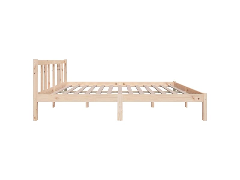 Lit double- lit adulte - cadre de lit sans matelas bois massif 135x190 cm - Conforama D