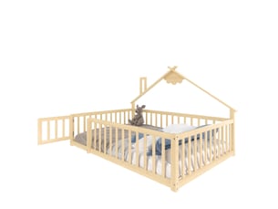 Lit cabane 140x190 cm    coloris naturel