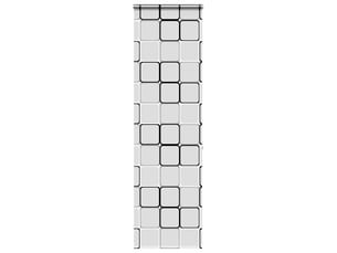 Store enrouleur de douche, store à rouleau avec cassette largeur du tissu 66 cm cf45142