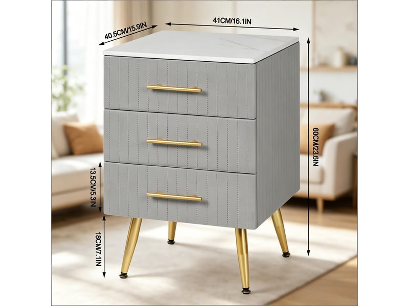  Table d’appoint compacte avec tiroir, petit meuble de rangement, design pratique  - Conforama C