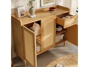 Buffet 3 porte(s)  1 tiroir(s) <strong></strong> <strong>Qualité haut de gamme</strong> - 120 cm coloris naturel 
