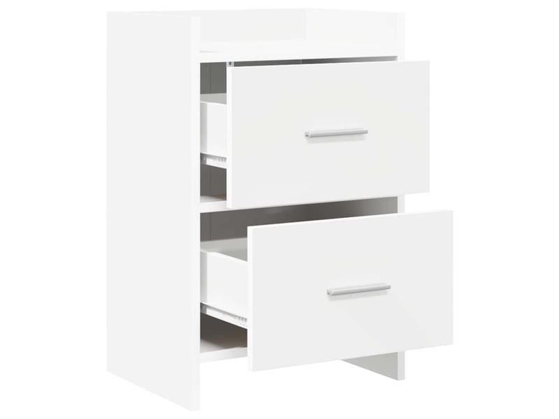  Tables de chevet - cabinet de chevet - table de nuit blanc 40 x 30 x 60 cm bois d'ingénierie  - Conforama C