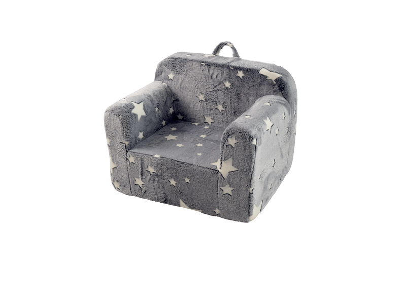  Canapé - canapé enfant avec accoudoirs et poignée, en mousse - 64x49x49 cm gris  - Conforama D