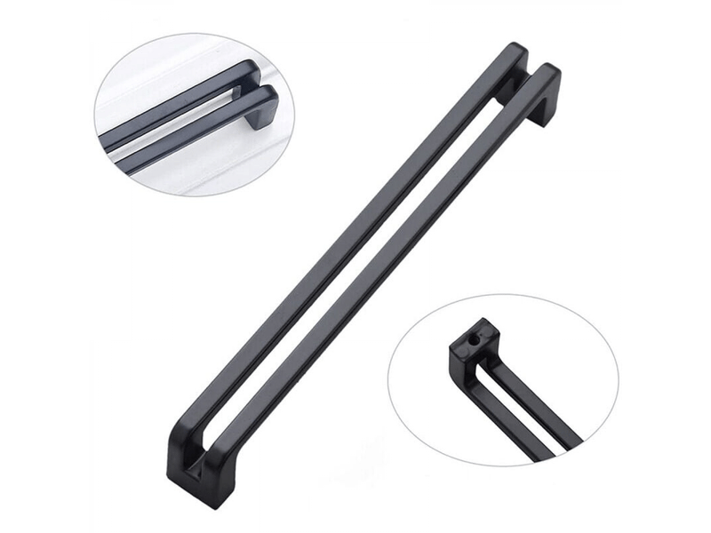  10 poignées pour meubles en alliage de zinc, distance entre axes de 160 mm, style moderne, avec vis.  - Conforama B