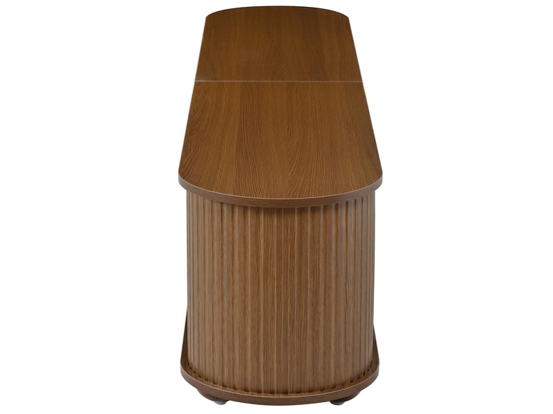  Rond tv lowboard tv armoire portes coulissantes rétro meubles de salon meubles vertical déchiré portes coulissantes pieds à boule N621P442660D - Conforama E
