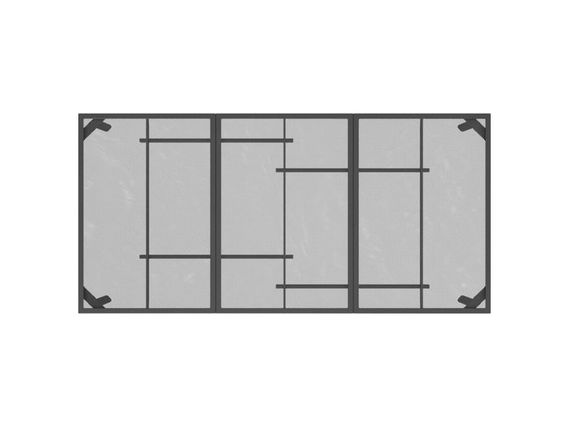  Table basse | table de jardin anthracite 165x80x72 cm treillis d'acier  - Conforama E