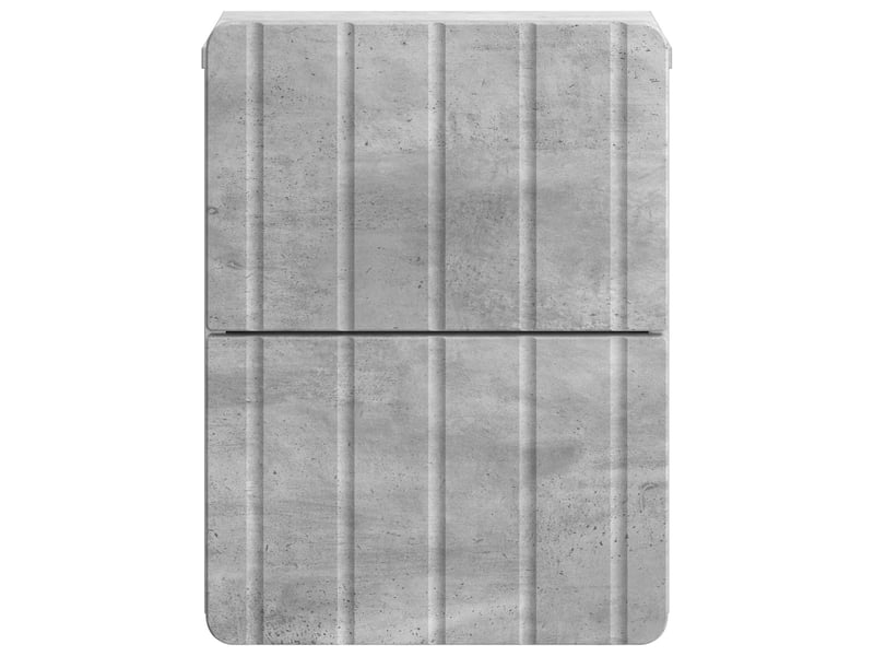Table de chevet - cabinet de chevet - table de nuit mural gris béton 33 x 34,5 x 43 cm - Conforama D