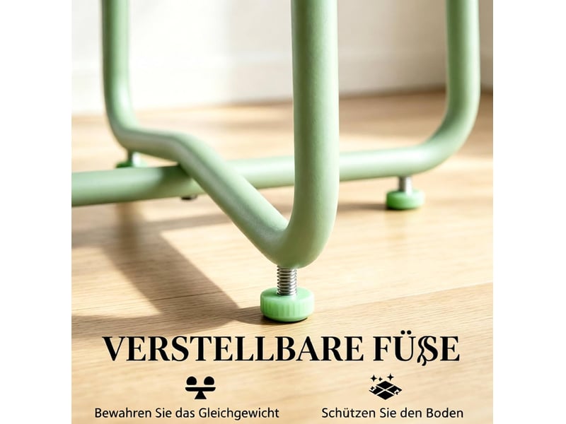 Table basse de jardin ronde avec piètement croisé et patins réglables en métal vert pour terrasse ø 48 × 51 cm - Conforama D